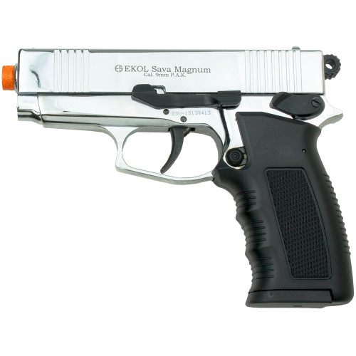 Sava Magnum Front Firing Blank Pistol High Polish Nickel